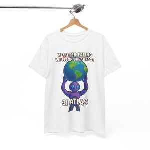 3 I Atlas Alien Holding Earth T-Shirt White
